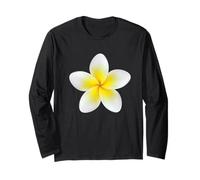 Charming Cute Tropical Flower Frangipani Yellow Flower Maglia a Manica
