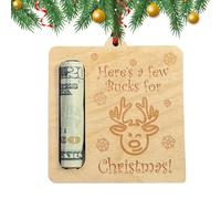 Charming Reindeer Cash Holder Decoration for Christmas | Unique Holiday Money Holder Tree Ornament | Perfect Winter Decor for Home and Festive Celebrations with 3.15x3.15x0.2 inches