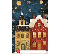 Charming Winter Wonderland Writing Journal | Cute Holiday Town Sketchbook | 150-Page 6x9 Christmas-Themed Notebook