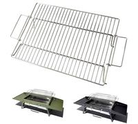 Charmline Griglia Barbecue in Acciaio Inox, Griglia Sollevabile con Manici, Compatibile con Barbecue a Carbone Portatile Charmline, Ideale per Carne, Bistecche e Camping (39 x 27 cm)