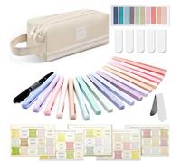CHARMNAIL Kit per lo Studio della Bibbia con Borsa, 12 Evidenziatori e Penne per Bibbia, 275 Etichette Indice, Accessori per Bibbia Regalo per Donne