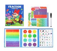 CHARMNAIL Libro Magnetico pour Imparare Le Frazioni, 164 Pezzi Magnetici avec Libro e Fogli di Esercizi Riusabili, Gioco Educativo pour Scuola Materna ed Elementare, Regalo Didattico