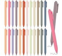 CHARMNAIL Set di 24 Penne a Sfera a Scatto - 12 Stili Diversi, Colori Assortiti, Impugnatura Morbida, Clip Laterale - Per Scrivere/Fare Appunti/Firmare - Idea Regalo per Amici, Colleghi, Studenti
