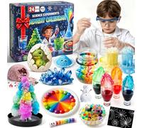 Charmofun Calendario dell'Avvento 2026 Esperimenti Scientifici per Bambini | 24 Giorni di Kit Scientifico con Pietre Preziose, Chimica, Fisica, STEM Giocattolo Regali di Natale per Ragazzi Ragazze 6+