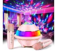 Charmofun Karaoke con Microfono Wireless, Regalo Compleanno Bambina 3-12 Anni, Bluetooth Karaoke per Bambini con Luci Discoteca, Luce LED e Cambia Voce, Giocattolo Regali Natale Bambini