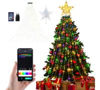 Charmofun Luci Albero di Natale, 2M×10 200 LED Catene Luminose per Natalizie, 8 Modalità Mantello Luci Albero di Natale per Interno Esterno Decorazioni