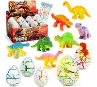 Charmofun Uova Arcobaleno che Si Schiudono con Dinosauro per Bambini -12 Giocattoli Uova di Dinosauro per Ragazzi e Ragazze, Idee Regalo Compleanno e Pasqua, Uova che Si Schiudono Bambini 3 4 5 6 7 8