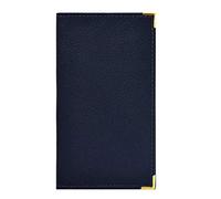 Charmoni - Custodia porta carta per auto - la carta grigia - permesso di guida - Il documento d'identità - 2 scomparti per carta blu - in pelle - 10 cm x 16 cm, Blu marino, Taille unique, Classico