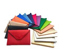 Charmoni - Porta carte auto - forma busta, tasca con permesso di guidare carta grigia assicurazione carta d'identità - pelle - 15 x 11 cm - donna uomo, oro, taglia unica, Classico