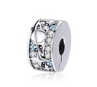 Charms di arresto a clip per braccialetti Pandora, Argento Sterling Stella Luna Pianeta Distanziatore Fascino Ciondoli,Scatole regalo per gioielli