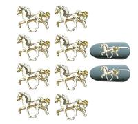 Charms E Gemme Di Unghie | 10 Pezzi Forniture Manicure Forma Cavallo - Gemme Decorative Scrapbooking - Per Matrimonio Festa Eventi Speciali Artisti Spose Principianti Professionali Amanti