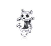 Charms gatto per braccialetto Pandora argento sterling 925 Charms perlina donne ragazze regalo