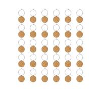 Charms per Bicchiere di Vino,30 Pezzi Etichette per Bicchieri da Vino in Sughero per Degustazioni di Vini Matrimoni Feste di Compleanno Natale