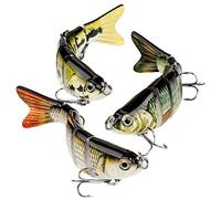 CharmYee Esca da pesca per basso per acqua dolce e salata esche da pesca realistiche multi snodato swimbait per spigola, trota, crappie, glaucomi, luccio, regali per la pesca degli uomini