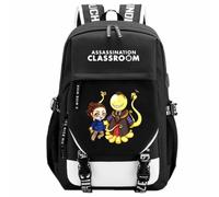 Charous Anime Assassination Classroom Zaino Grande capacità Oxford Cloth School Bag Utilizzato per i fan di Manga Cosplay Regalo, Nero 2, One Size, Zaino daypack