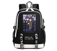 Charous Anime Manga Komi Can't Communicate Nero Oxford Zaino Scuola College Bag per Komi Shoko Fan Cosplay, Nero 3, Taglia unica