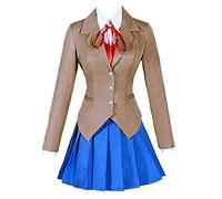 Charous Costume da cosplay dell'anime Doki Doki Literature Club, uniforme universitaria utilizzata per donne, Halloween, Natale, carnevale, feste a tema, cosplay, set completo