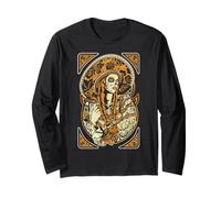 Charra Catrina Mexican Sugar Skull Women Chicana Chingona Maglia a Manica