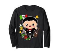 Charro Mexican Mariachi Hispanic Siesta Pride Souvenir Maglia a Manica