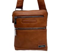 Charro tracolla uomo borsello piatto schiacciato tasche in pelle cuoio blu nero