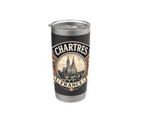 Chartres Francia Cityscape Bicchiere termico in acciaio inox doppia parete