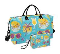 Chartreuse Beach Resort Party Borsone da viaggio oversize borsa da palestra grande con tracolla regolabile per yoga multifunzionale, Festa del resort sulla spiaggia di Chartreuse, 1 size