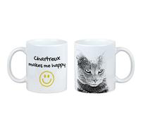 Chartreux tazza con un gatto Mi rende felice Art-Dog