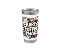 CHARTS COFFEE CHAOS Sanità Caffè Ritmo Bicchiere termico in acciaio inox doppia parete