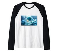 Charybdis in Fuga Il Maelstrom Odysseus Mito Greco Vivente Maglia con Maniche Raglan
