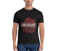 Chase Atlantic Rose Logo Men T-Shirt Black Unisex Tops Casual Tee L