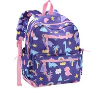 Chase Chic Zaino Bambina Bambino 5-9 Anni, 12.5"/14.9" Zainetto Bambini Ragazzi Ragazze Zaino Asilo Elementare per Scolastica Trekking Gita, Dinosauro Viola