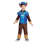 Chase Costume cappello e tuta per ragazzi, Paw Patrol Movie Character Outfit con distintivo, classico bambino taglia S (2T)