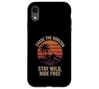 CHASE THE HORIZON STAY WILD RIDE FREE amante del campeggio escursionismo Custodia per iPhone XR
