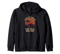 CHASE THE HORIZON STAY WILD RIDE FREE amante del campeggio escursionismo Felpa con Cappuccio
