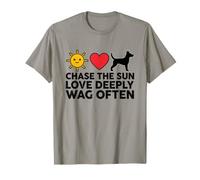 Chase The Sun Love Deeply Wag Spesso Amante dei Cani Maglietta