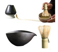 Chasen Kit - Set di fruste per cerimonia del tè, 4 pezzi, per cerimonia del tè, kit per cerimonia del tè, set di preparazione per tè, per caffè, colazione, bevande al latte, cucina