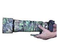 CHASING BIRDS Rivestimento impermeabile mimetico per obiettivo Nikon Z 180-600 mm f/5.6-6.3 VR copertura protettiva antipioggia (verde foglia mimetica, con 1,4X TC)