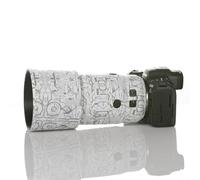 CHASING BIRDS Rivestimento mimetico impermeabile per Canon RF 135 mm F1.8 L IS USM copertura protettiva antipioggia versione IV (bianco elettrico, con extender RF 1.4X e 2X)