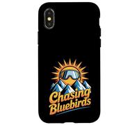 Chasing Bluebirds Sun Sci Snowboard Occhiali da sci Montagna Custodia per iPhone X/XS