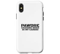 Chasing Dogs Is My Cardio. Vintage Print. Funny Dog Dad Custodia per iPhone X/XS