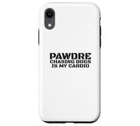 Chasing Dogs Is My Cardio. Vintage Print. Funny Dog Dad Custodia per iPhone XR