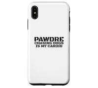 Chasing Dogs Is My Cardio. Vintage Print. Funny Dog Dad Custodia per iPhone XS Max