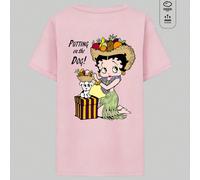 Chasing Dreams Dolce e Carina T-shirt Oversize Versatile da Donna Edizione Primavera/Estate Manica Corta Casual Rosa-Viola Indossa lo spirito giocoso di inseguire i sogni: la parte anteriore mostra un