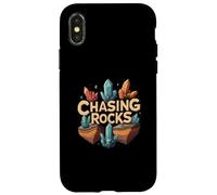 Chasing Rocks Crystal Collector Geology Mineral Hunter Custodia per iPhone X/XS