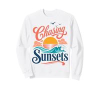 Chasing Sunsets Retro Beach - Vibrazioni costiere Felpa