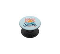 Chasing Sunsets Retro Beach - Vibrazioni costiere PopSockets PopGrip Adesivo