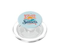 Chasing Sunsets Retro Beach - Vibrazioni costiere PopSockets PopGrip per MagSafe
