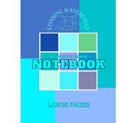 Chasing Waterfalls - Decorative Border Notebook: Large Unlined Pages with Blue Tone Block-Pattern Border