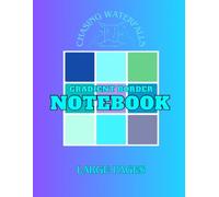 Chasing Waterfalls - Gradient Border Large Unlined Notebook
