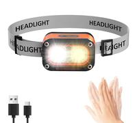 Chasinglee Lampada frontale 3000 Lumen USB-C ricaricabile, lampada frontale a LED, impermeabile con sensore di movimento per campeggio, corsa, ciclismo e pesca.
